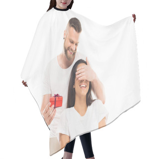 Personality  Man Surprising Girlfriend By Gift Hair Cutting Cape