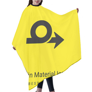 Personality  Arrow Loop Symbol Minimal Bright Yellow Material Icon Hair Cutting Cape