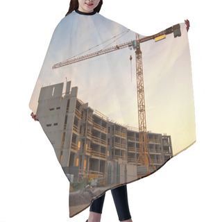 Personality  Construction Site In Morning Hair Cutting Cape
