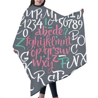 Personality  Vector Alphabet. Hand Drawn Letters. Letters Of The Alphabet Written With A Brush. Hair Cutting Cape