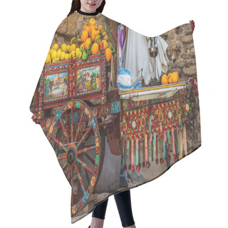Personality  The Sicilian Cart Is An Ornate, Colorful Style Of Horse Or Donkey-drawn Cart Native To The Island Of Sicily, In Italy. Hair Cutting Cape