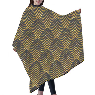 Personality  Art Deco Golden Seamless Pattern Hair Cutting Cape