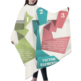 Personality  Vector Origami Background With Numbers. Hair Cutting Cape