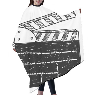 Personality  Film Set Clapperboard Sketch Hair Cutting Cape