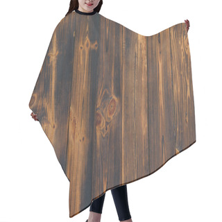 Personality  Full Frame Image Of Brown Rustic Wooden Planks Background Hair Cutting Cape