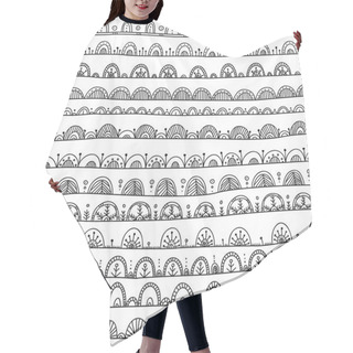 Personality  Vector Seamless Pattern With Ethnic Tribal Hand-drawn Trendy Orn Hair Cutting Cape