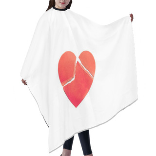 Personality  Broken Red Heart Hair Cutting Cape