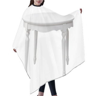Personality  Elegant White Table, With Clipping Path Hair Cutting Cape