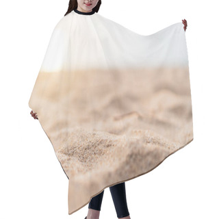 Personality  Brown Sand Texture Background From Fine Sand With Natural Line Wave On It. Hair Cutting Cape