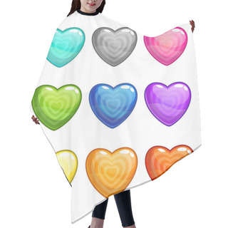 Personality  Cartoon Colorful Glossy Hearts Set Hair Cutting Cape