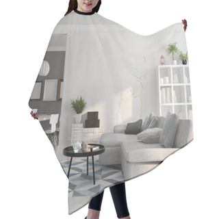Personality  Scandinavian Style Interior Design 3D Rendering Hair Cutting Cape