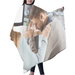 Personality  Young Couple At Psychotherapy Hair Cutting Cape