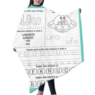 Personality   Letter And Number Tracing Worksheet Hair Cutting Cape