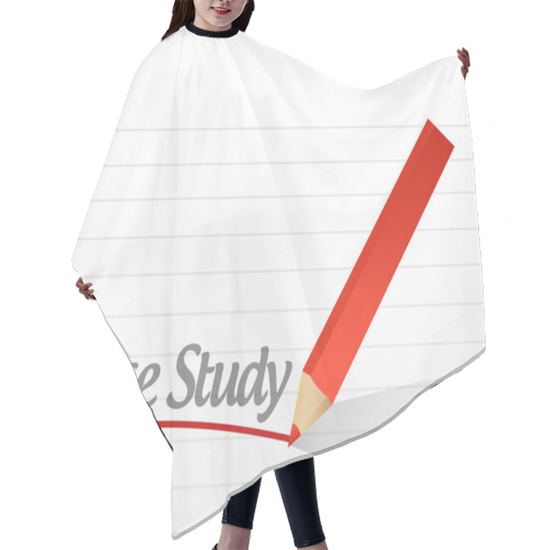 Personality  Case Study Written On A White Paper Hair Cutting Cape