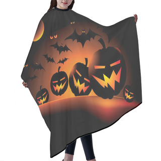 Personality  Halloween Pumpkin Hair Cutting Cape