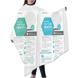 Personality  Vector Medical Flyer Templates Hair Cutting Cape