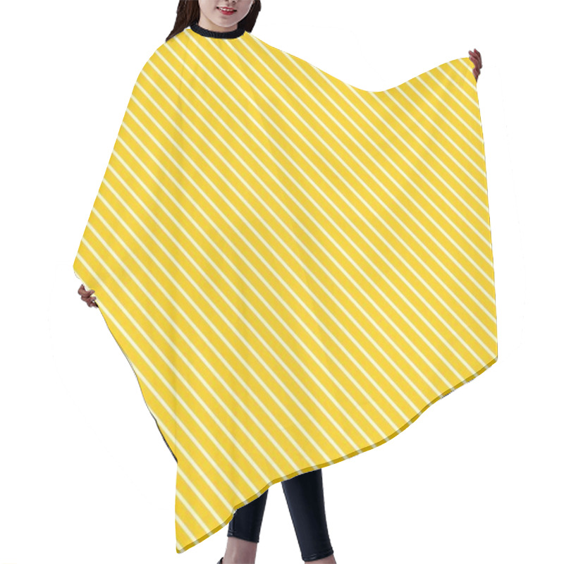 Personality  Tile Yellow And White Stripes Summer Vector Pattern Hair Cutting Cape