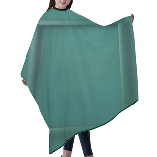 Personality  Green Wooden Picture Frame On Green Background Hair Cutting Cape