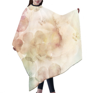 Personality  Watercolor Background With Flowers Hair Cutting Cape