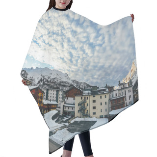 Personality  Beautiful Austrian Town In Snowy Mountains Hair Cutting Cape