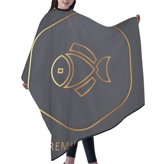 Personality  Big Fish Golden Line Premium Logo Or Icon Hair Cutting Cape