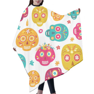 Personality  Day Of The Dead Seamless Pattern Hair Cutting Cape