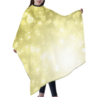 Personality  Gold Glitter On A Dark Yellow Background Hair Cutting Cape