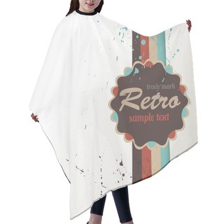 Personality  Retro Background With Label. Hair Cutting Cape