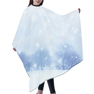 Personality  Snowy Landscape Hair Cutting Cape