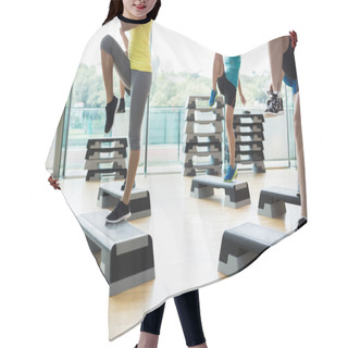 Personality  Fitness Class Exercising In The Studio Hair Cutting Cape