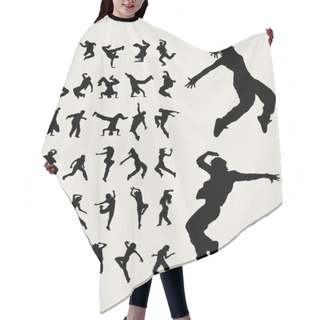 Personality  Hip Hop Dancers Silhouettes Hair Cutting Cape