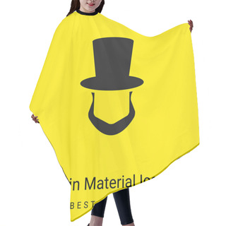 Personality  Abraham Lincoln Hat And Beard Shapes Minimal Bright Yellow Material Icon Hair Cutting Cape