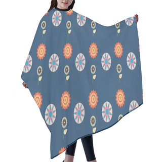 Personality  Colored Background With Different Accessories Hair Cutting Cape