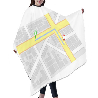 Personality  Gps Map Shows Way To Home Hair Cutting Cape