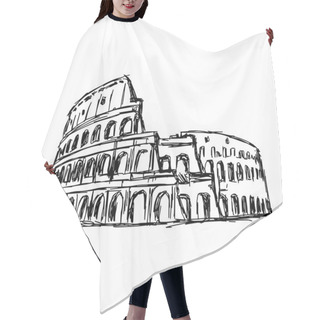 Personality  Illustration Vector Doodle Hand Drawn Of Sketch The Roman Coloss Hair Cutting Cape