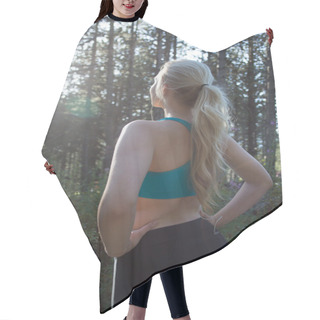 Personality  Young Woman Stretching Before Running In The Early Evening Hair Cutting Cape