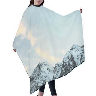 Personality  Tranquil Mountains Landscape Under Blue Twilight Sky, Austria Hair Cutting Cape