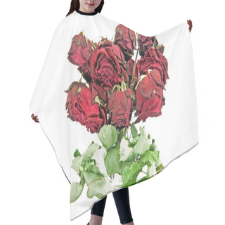 Personality  Dried Red Roses Hair Cutting Cape