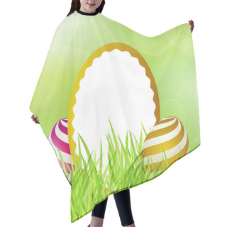 Personality  Easter Frame With Eggs On Grass. Vector Illustration. Hair Cutting Cape