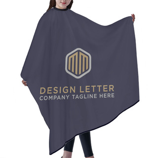 Personality  Logo Design Inspiration For Companies From The Initial Letters Of The MM Logo Icon. -Vector Hair Cutting Cape