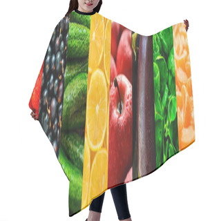 Personality  Juicy Ripe Vegetables And Fruits. Healthy Fresh Food. Vegetarianism And Veganism. Food Collage. Collage Of Vegetables. A Variety Of Plant Foods. Hair Cutting Cape