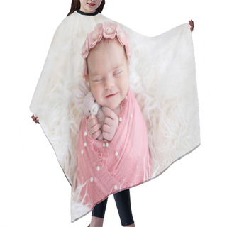 Personality  Beautiful Newborn Smiling In Dream Hair Cutting Cape