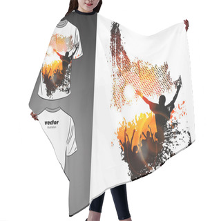 Personality  Vector. T-shirt Design Hair Cutting Cape