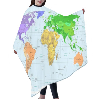 Personality  World Map Hair Cutting Cape