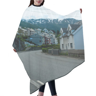 Personality  Buildings And Mountains In Norway Hair Cutting Cape