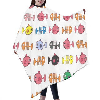 Personality  Abstract Fish Background Hair Cutting Cape