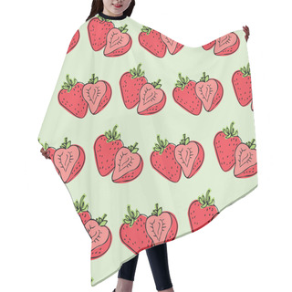 Personality  Strawberries Pattern Hair Cutting Cape