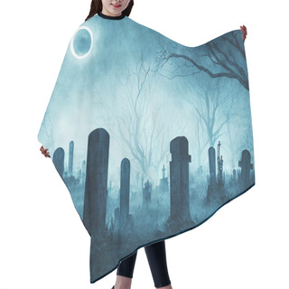 Personality  Spooky Graveyard On Foggy Night Halloween  Hair Cutting Cape