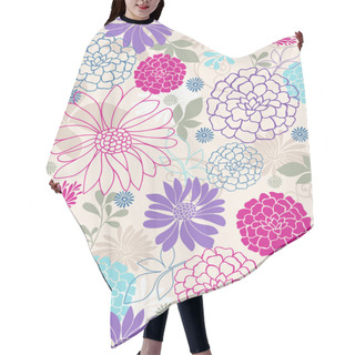 Personality  Flowers Seamless Repeat Pattern Hair Cutting Cape