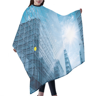 Personality  Modern Glass Building Under The Blue Sky Hair Cutting Cape